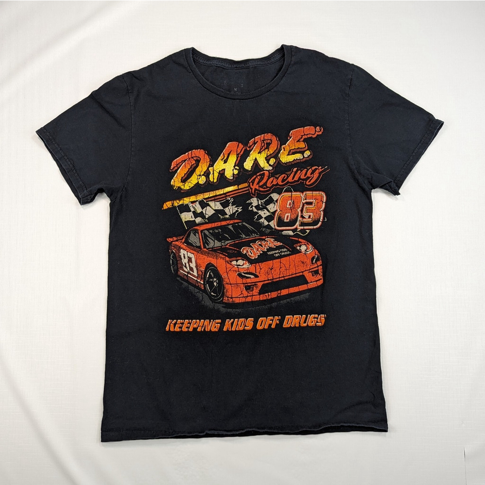DARE Racing NASCAR Graphic Men's T Shirt Small #83 Keeping Kids Off Drugs